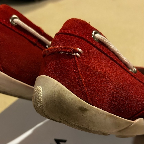 STACY ADAMS Red Suede Regatta Boat Shoes 8.5 - Picture 9 of 10